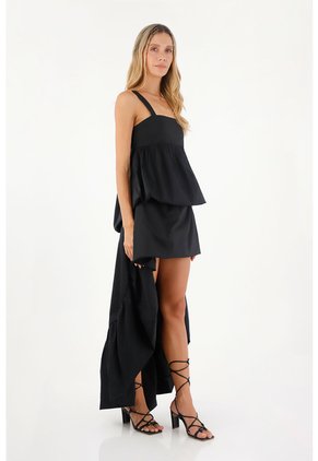 Vestido Largo Luvana Negro Mercedes Campuzano