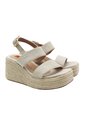 Spadrilla Plataforma Victoria Beige Mercedes Campuzano de Mercedes Campuzano