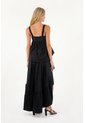 Vestido Largo Luvana Negro Mercedes Campuzano de Mercedes Campuzano