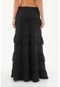 Falda Larga Julie Negro Mercedes Campuzano de Mercedes Campuzano