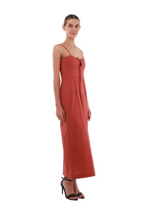 Vestido Largo Pauline Toupe Mercedes Campuzano