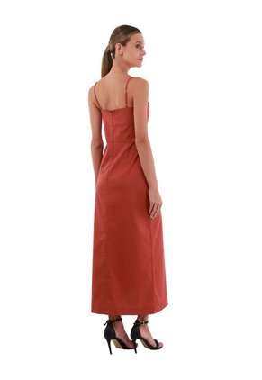 Vestido Largo Pauline Toupe Mercedes Campuzano