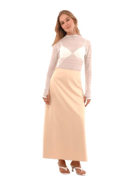 Falda Larga Starlight Amarillo Mercedes Campuzano
