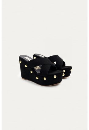 Sandalia Plataforma Mara Negro Mercedes Campuzano