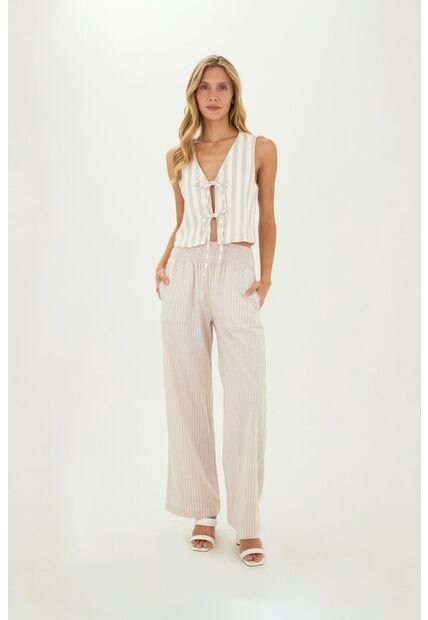 Pantalon Anastasia Beige Mercedes Campuzano