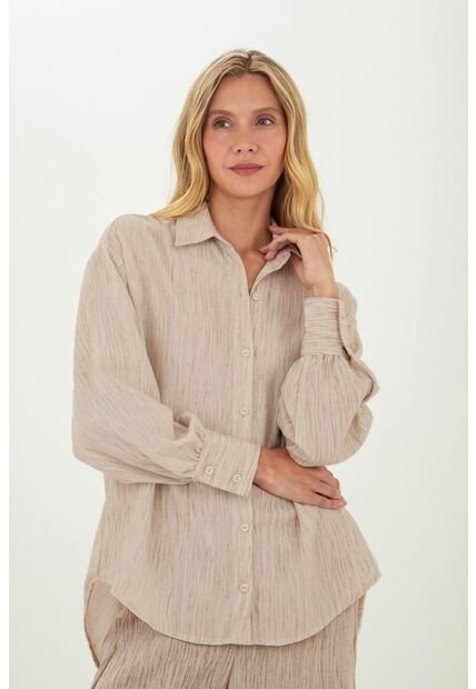 Camisa Carly Beige Mercedes Campuzano