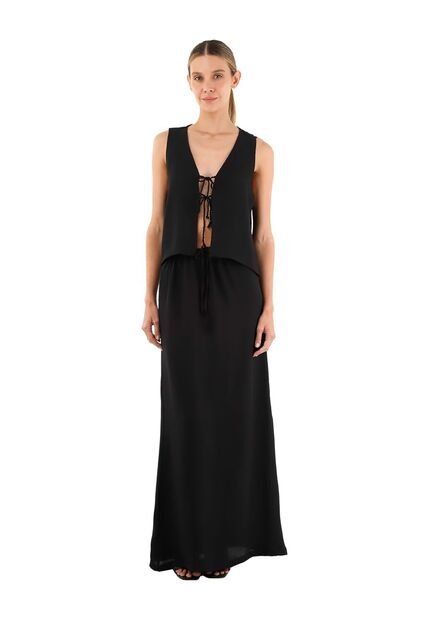 Falda Larga Brigitte Negro Mercedes Campuzano