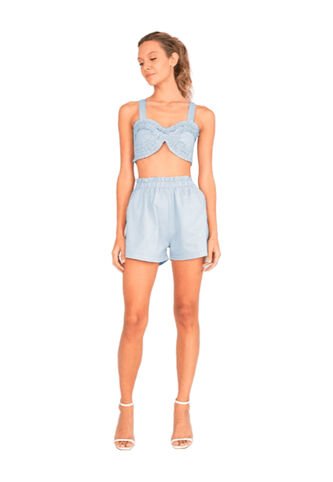 Short Haven Azul Claro Mercedes Campuzano Mercedes Campuzano