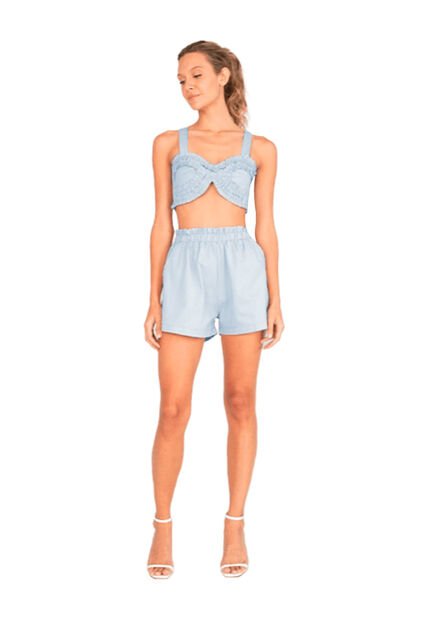 Short Haven Azul Claro Mercedes Campuzano