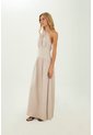 Vestido Largo Leah Beige Mercedes Campuzano de Mercedes Campuzano
