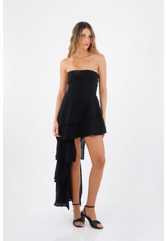 Vestido Largo Brooke Negro Mercedes Campuzano Mercedes Campuzano