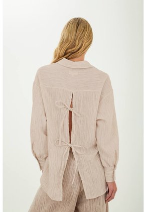 Camisa Carly Beige Mercedes Campuzano