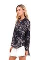Camisa Boyfriend Haven Palmeras Negro Mercedes Campuzano de Mercedes Campuzano