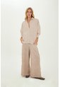 Camisa Carly Beige Mercedes Campuzano de Mercedes Campuzano