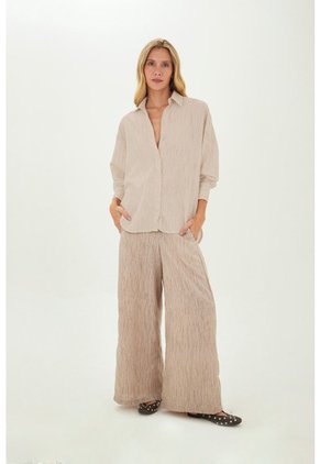 Camisa Carly Beige Mercedes Campuzano