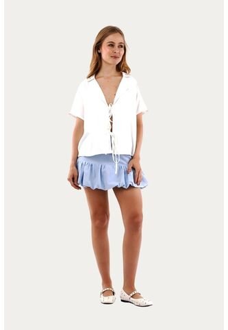 Falda Corta Paloma Azul Mercedes Campuzano Mercedes Campuzano