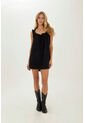 Vestido Corto Deena Negro Mercedes Campuzano de Mercedes Campuzano