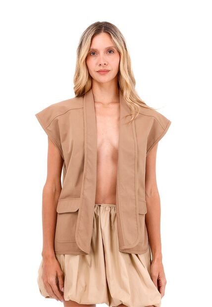 Chaleco Journey Toupe Mercedes Campuzano