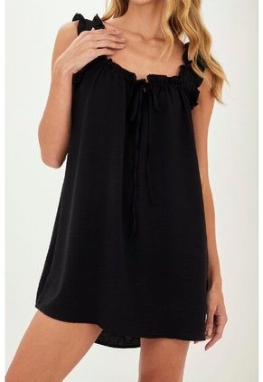 Vestido Corto Deena Negro Mercedes Campuzano