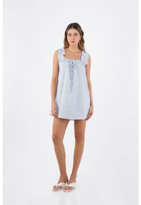 Vestido Corto Deena Azul Mercedes Campuzano