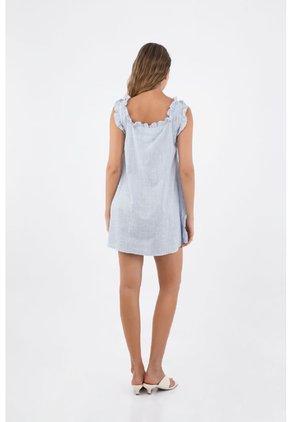 Vestido Corto Deena Azul Mercedes Campuzano