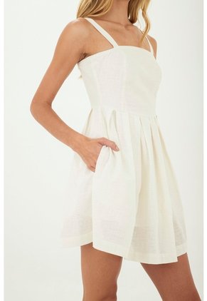 Vestido Corto Serene Marfil Mercedes Campuzano