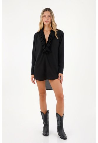 Camisa Freedom  Negro Mercedes Campuzano Mercedes Campuzano