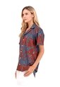 Camisa Wonder Palmeras Terracota Mercedes Campuzano de Mercedes Campuzano