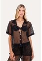 Camisa Seyla Negro Mercedes Campuzano de Mercedes Campuzano
