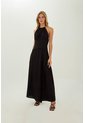 Vestido Largo Leah Negro Mercedes Campuzano de Mercedes Campuzano