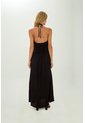 Vestido Largo Leah Negro Mercedes Campuzano de Mercedes Campuzano