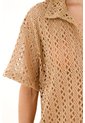 Camisa  Harlow Toupe Mercedes Campuzano de Mercedes Campuzano