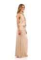 Falda Larga Brigitte Beige Mercedes Campuzano de Mercedes Campuzano