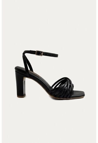 Sandalia Tacon Amber Negro Mercedes Campuzano Mercedes Campuzano