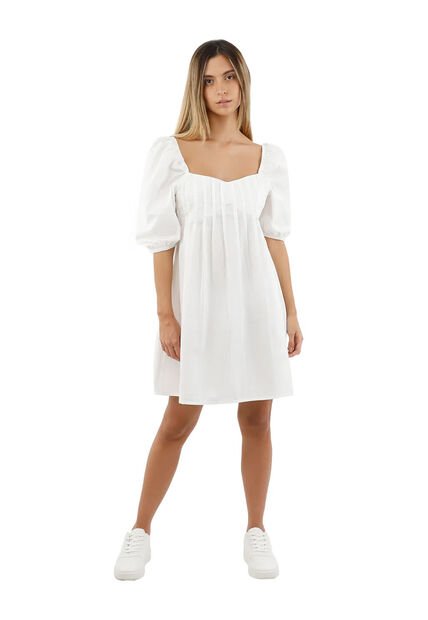 Vestido Corto Sunrise Marfil Mercedes Campuzano