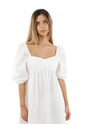 Vestido Corto Sunrise Marfil Mercedes Campuzano