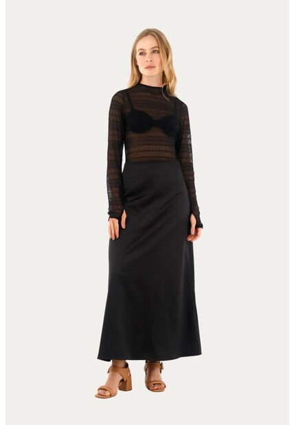 Falda Larga Fabiana Negro Mercedes Campuzano