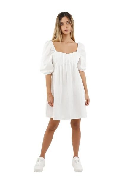 Vestido Corto Sunrise Marfil Mercedes Campuzano