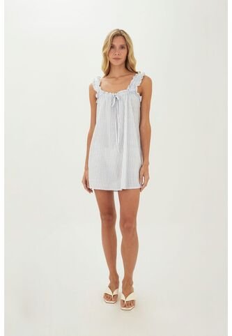 Vestido Corto Deena Azul Mercedes Campuzano Mercedes Campuzano