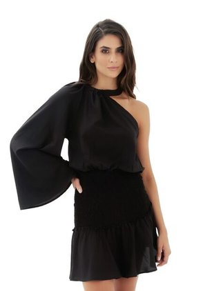 Vestido Corto Shine On Negro Mercedes Campuzano