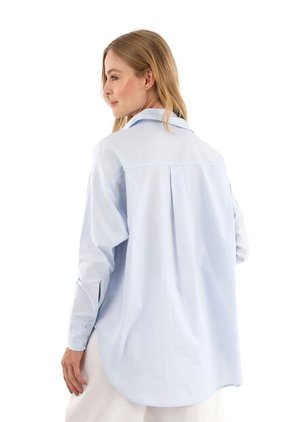 Camisa Boyfriend Haven Azul Claro Mercedes Campuzano