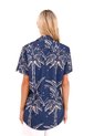 Camisa Wonder Palmeras Azul Mercedes Campuzano de Mercedes Campuzano