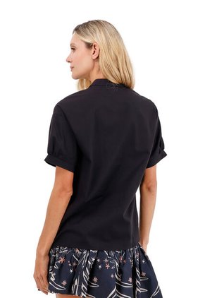 Camisa Palma Negro Mercedes Campuzano