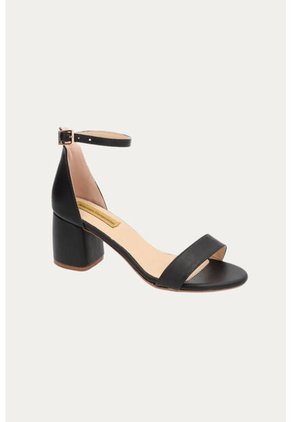 Sandalia Tacón Chin Negro Mercedes Campuzano