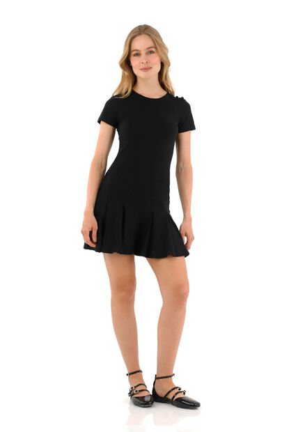 Vestido Corto Amelie Negro Mercedes Campuzano