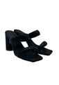 Sandalia Tacón Angelina Negro Mercedes Campuzano de Mercedes Campuzano