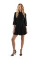 Vestido Corto Juliette Negro Mercedes Campuzano de Mercedes Campuzano
