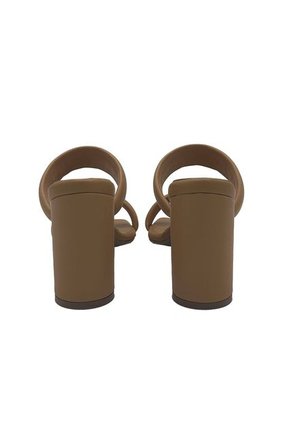 Sandalia Tacón Angelina Beige Mercedes Campuzano