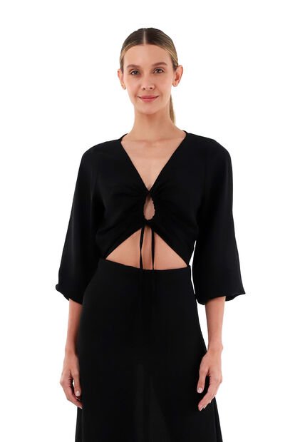 Vestido Largo Danna Negro Mercedes Campuzano