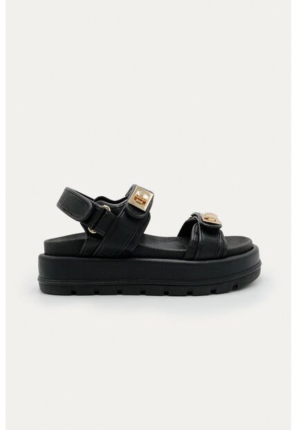 Sandalia Plataforma Serena Negro Mercedes Campuzano